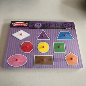 Melissa & Doug sound puzzle shapes crafted by hand